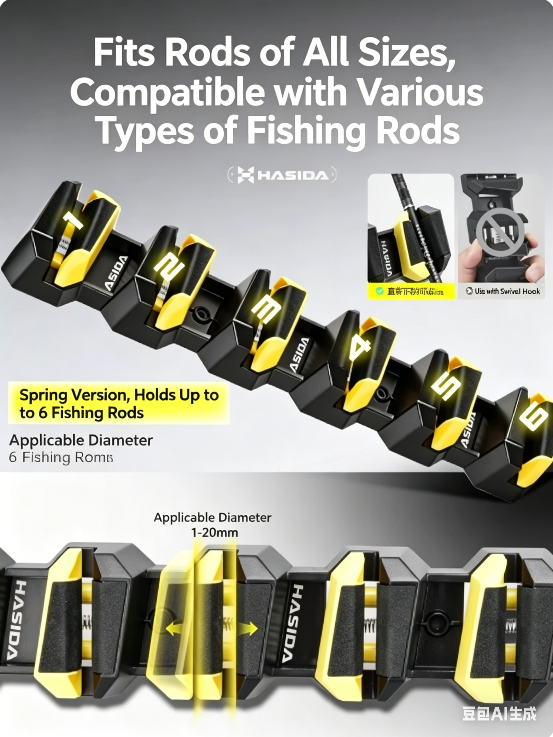 HISTAR Soft Rubber Wall-Mounte - Spinning Reel recension och pris