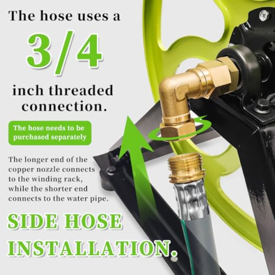 Stainless Steel Garden Hose Re - Reel Handle recension och pris
