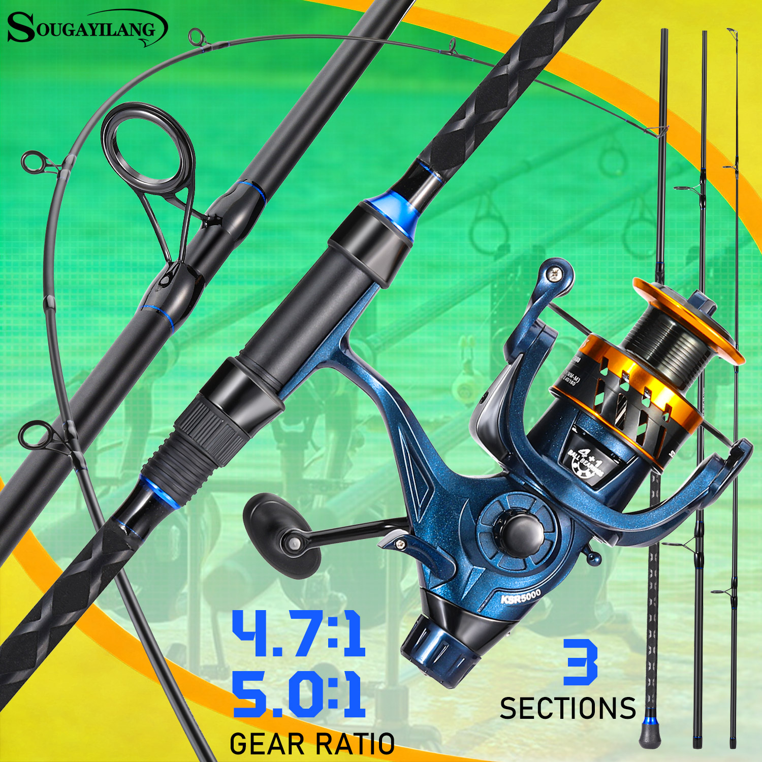 Sougayilang 3 Sections Surf Fi - Surf Reel recension och pris