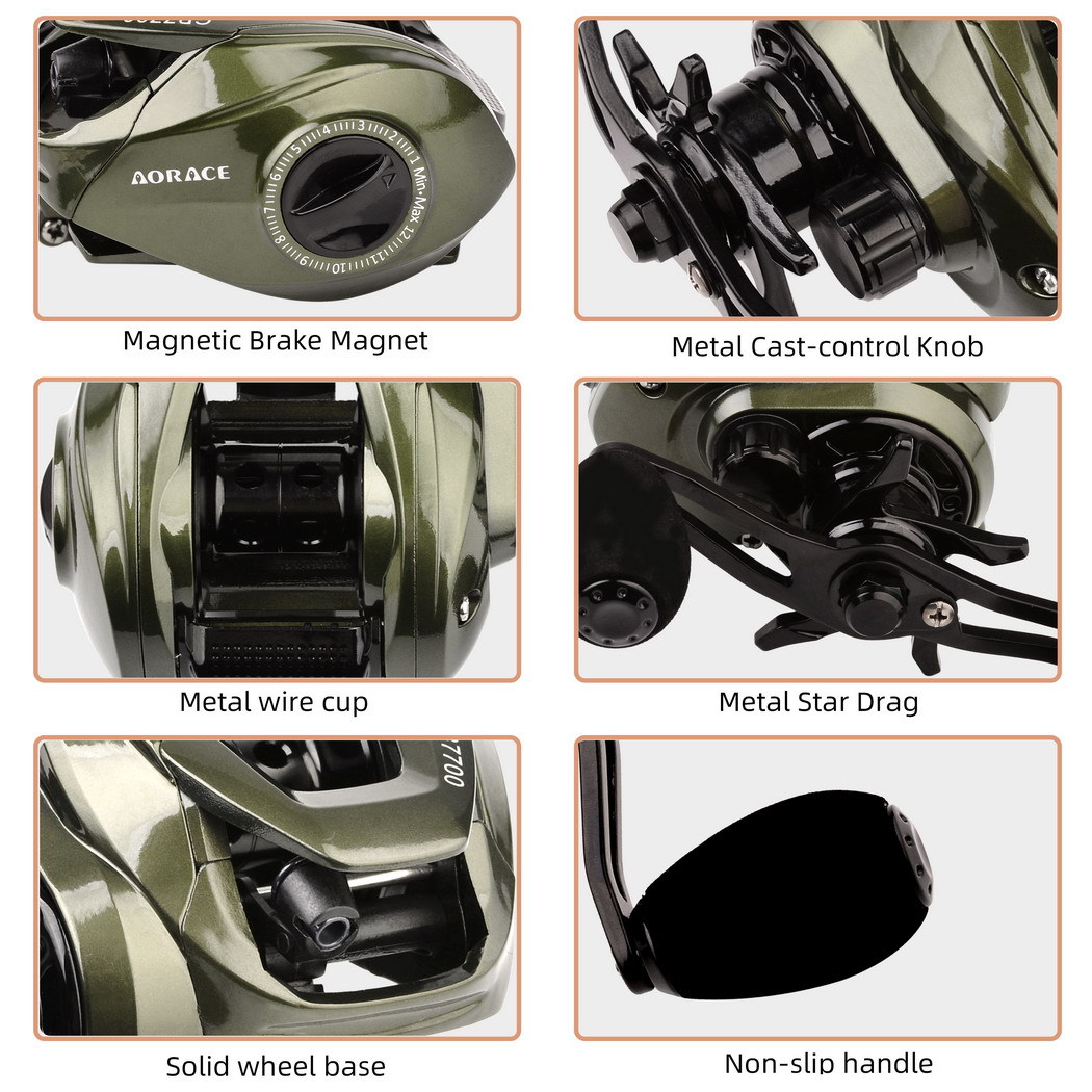 Baitcasting Reel 7.2 1 High Sp - Reel Spare Spool recension och pris