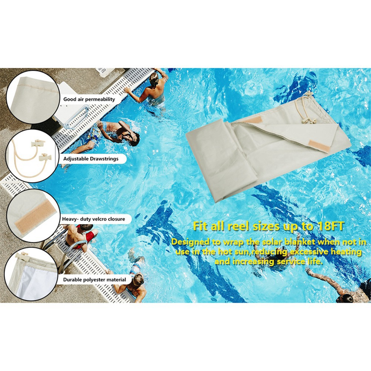 ABQR Swimming Pool Solar Reel  - Reel Cover recension och pris