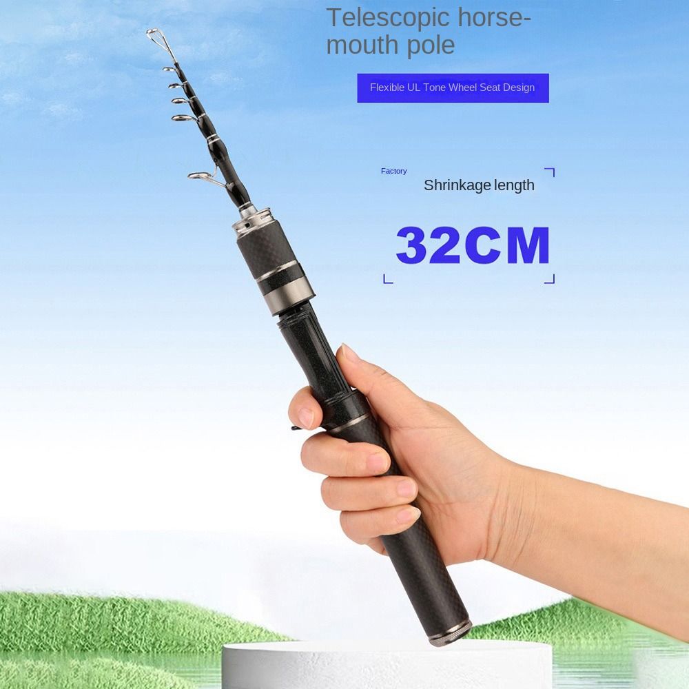 1.5m-1.8m Fishing Pole Rod Set - Spincast Reel recension och pris