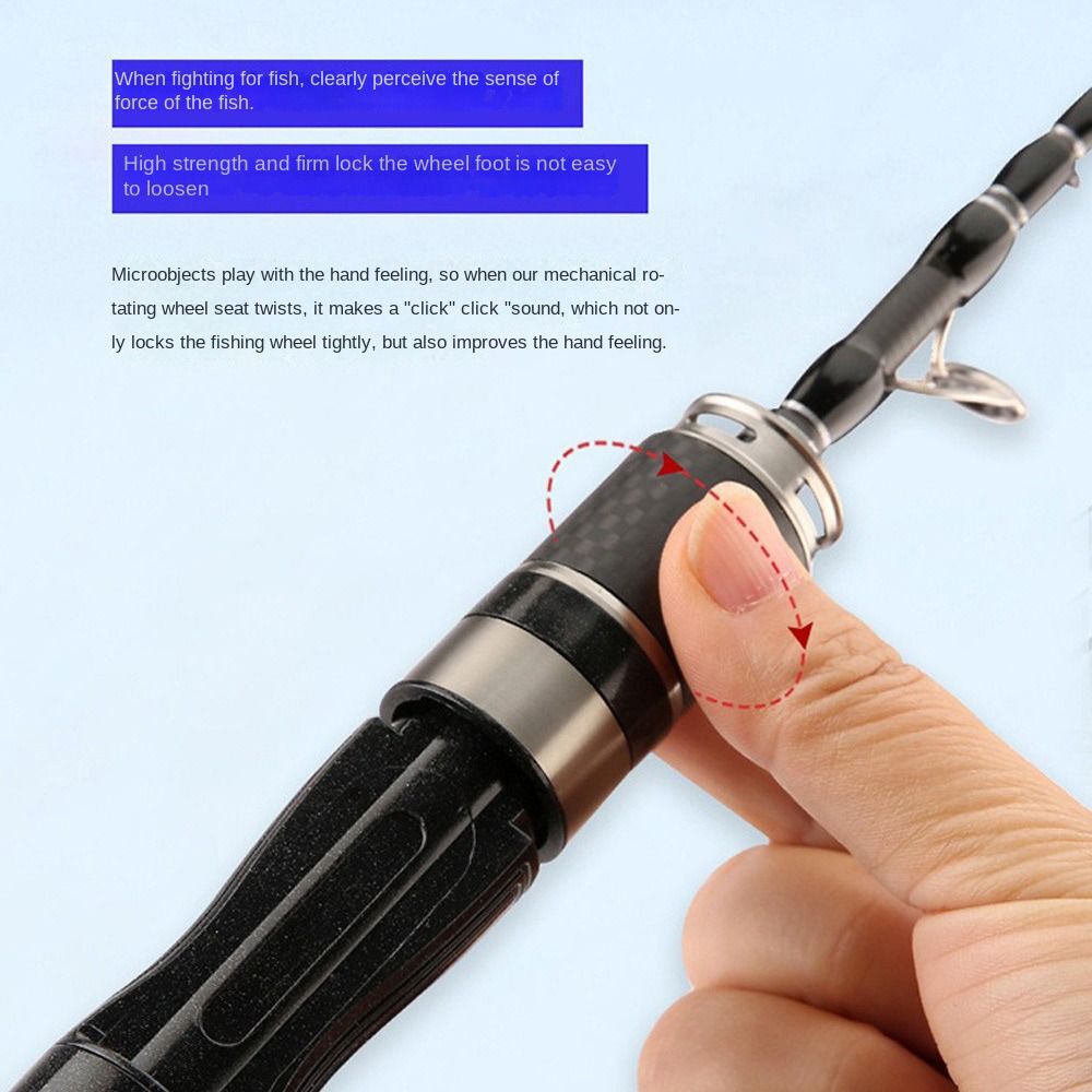 1.5m-1.8m Fishing Pole Rod Set - Spincast Reel recension och pris