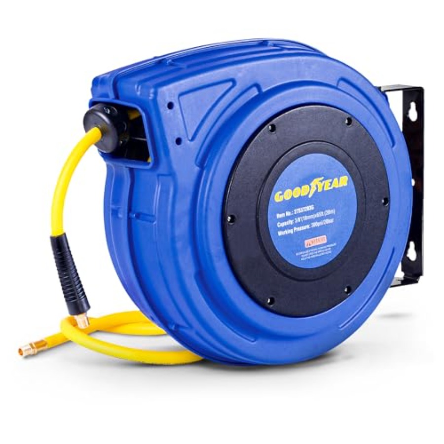 Retractable Air Hose Reel 3/8  - Reel Handle recension och pris