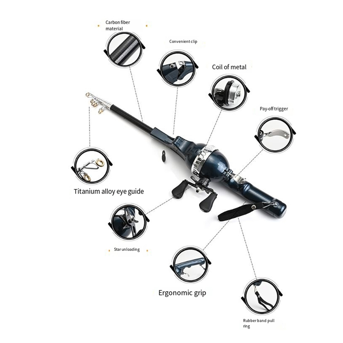 X59A_Portable Folding Fishing  - Fly Reel recension och pris