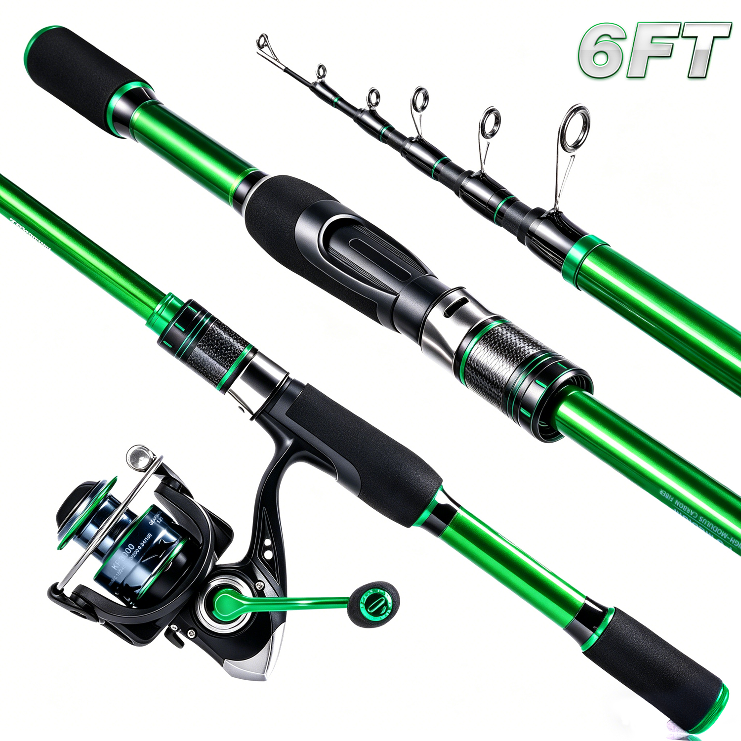 Graphite Telescopic Fishing Ro - Reel Bag recension och pris